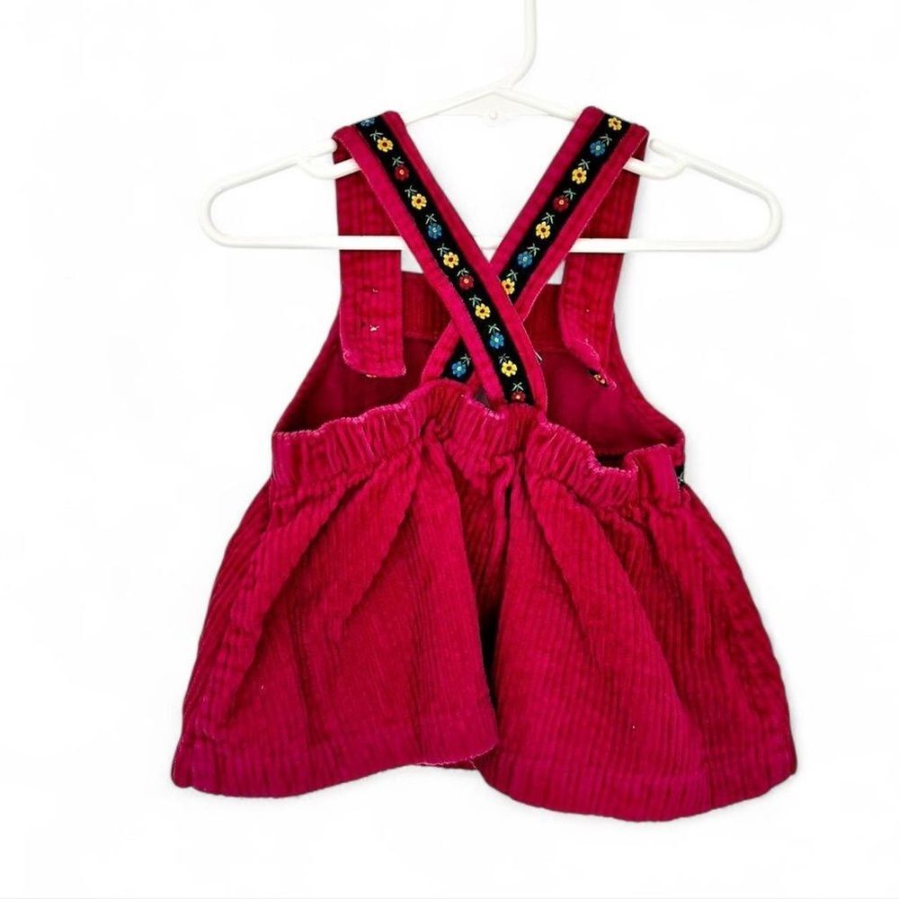 Old Navy Fuchsia Corduroy Baby Dress VINTAGE Size 3-6 Months - Picture 2 of 3